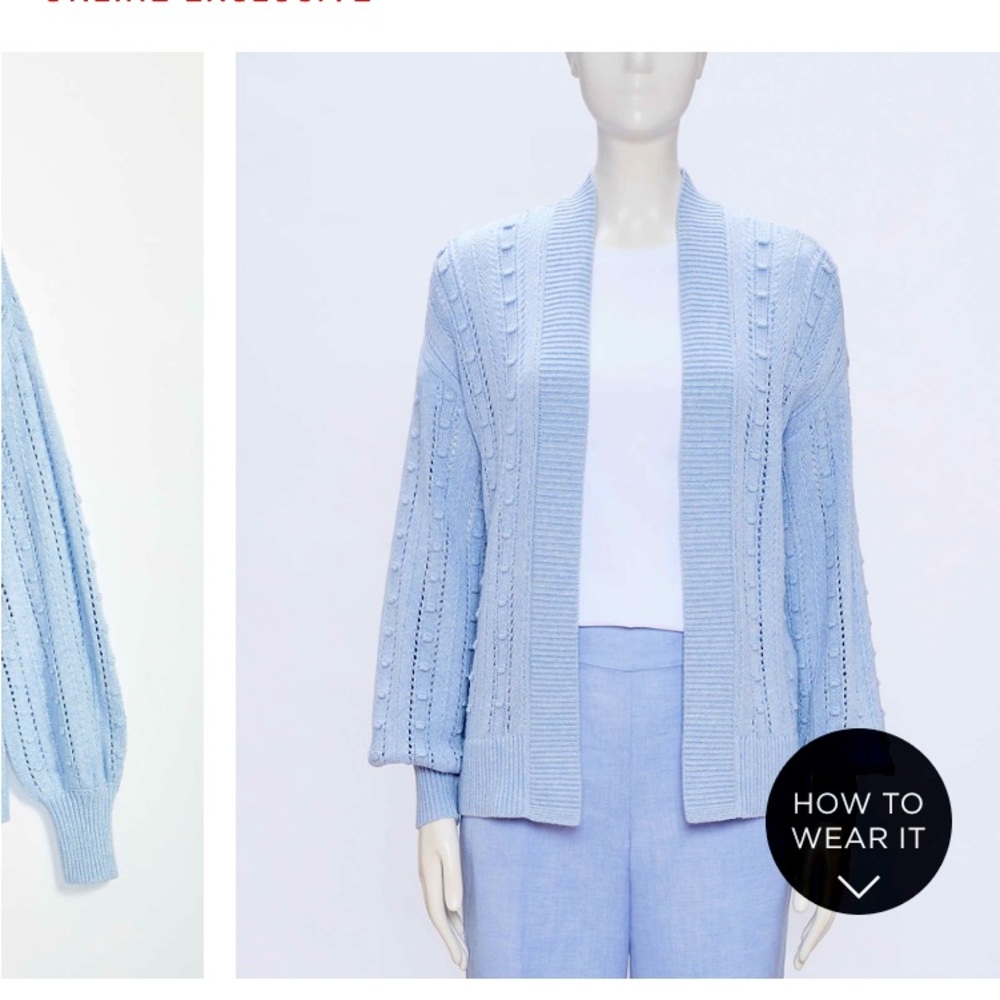 NWT Bubble Srunken cardigan -XS